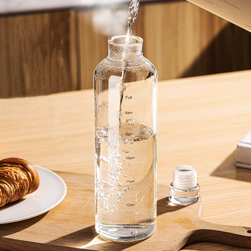 ขวดน้ำกีฬาแก้ว FOME พร้อมขีดบอ - Outdoor Sport Glass Water Bottle บทวิจารณ์และราคา
