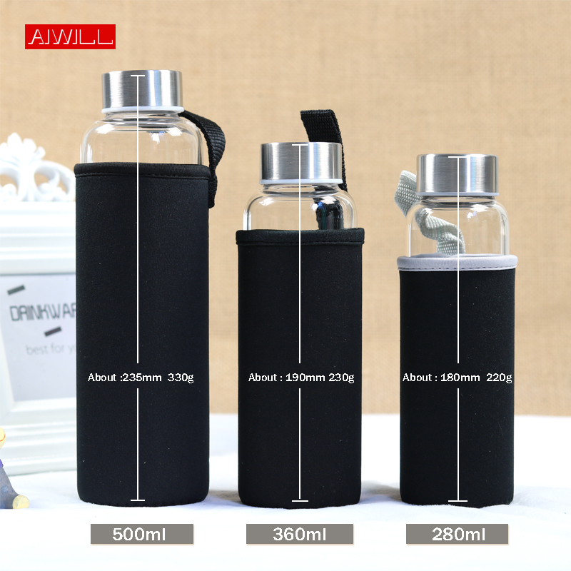 AIWILLร้อนขายแก้วกีฬาขวดน้ำพร้ - Outdoor Sport Glass Water Bottle บทวิจารณ์และราคา